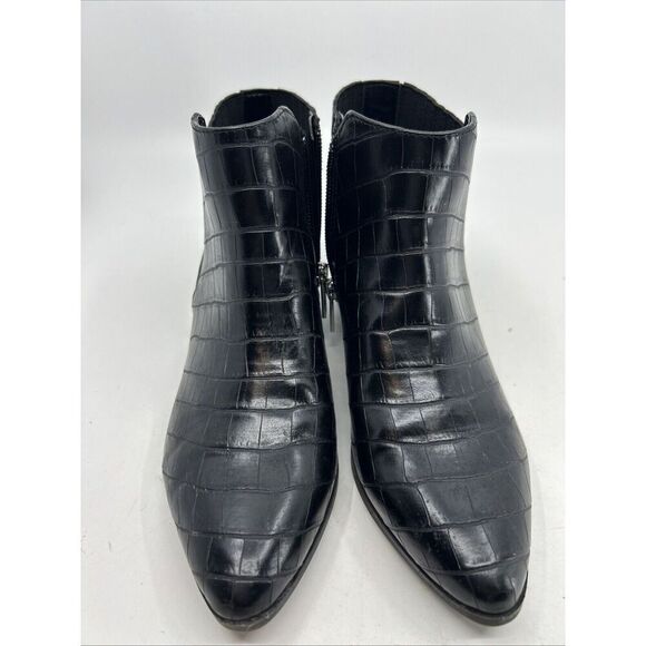 Unisa Boots Womens 7.5 M Unpesa Ankle Bootie Blue Casual Comfort Block Heels Zip - Picture 2 of 9